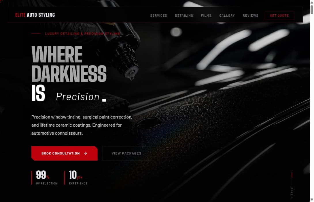 Elite Auto Styling website