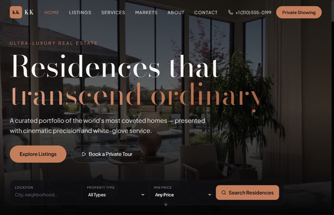 KK Estates website