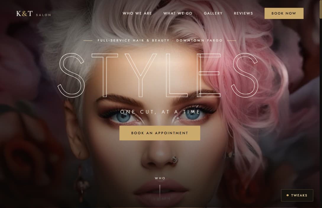 K&T Salon website