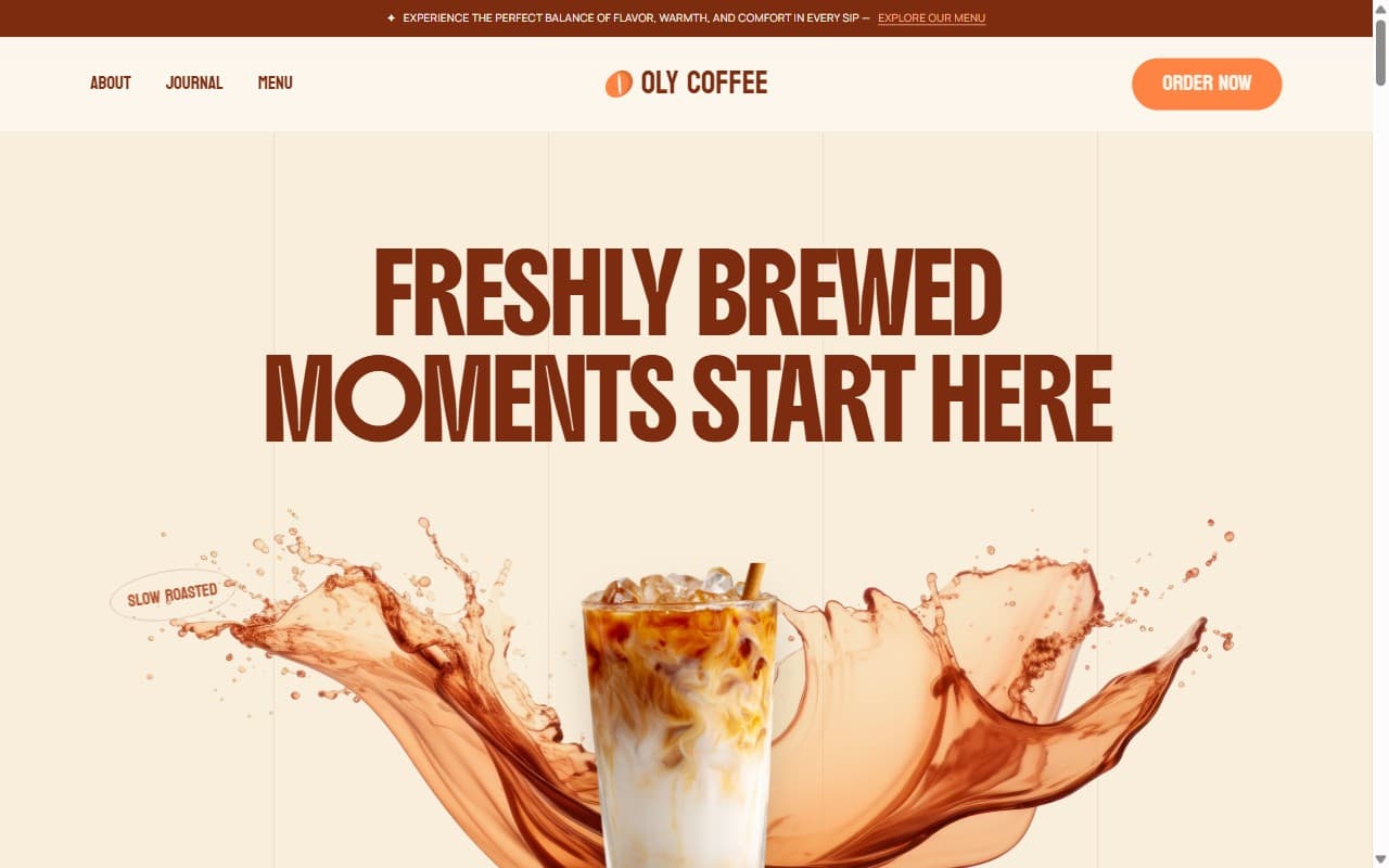 Oly Coffee website