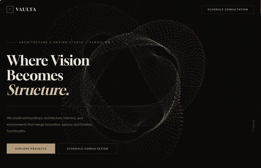 VAULTA Architecture Studio website